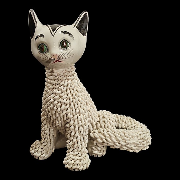 Other - Rare 1950s Gatto, Mid-Century Italian Ceramic Cat Sculpture Spaghetti Pottery